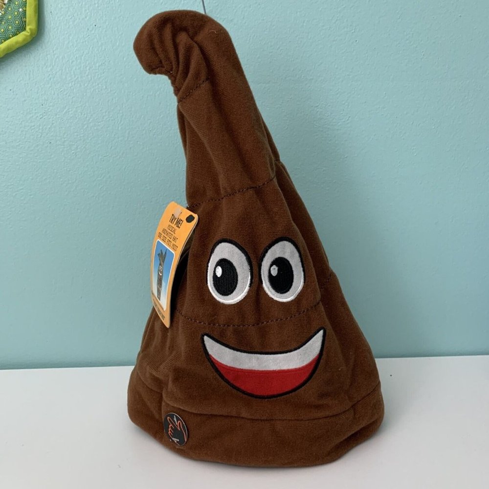 Poop Emoji Dan Dee Animated "You Can't Touch This" Singing Hat Hilarious